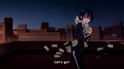 Anime Throwing Money Gif As A Courtesy Please Put The Source Anime In