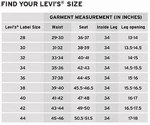 Descubrir 37 Imagen Levi 39 S Men 39 S Jeans Size Chart Thptnganamst Edu Vn