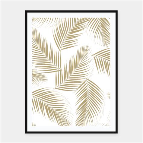Palm Leaves Pattern Gold Cali Vibes