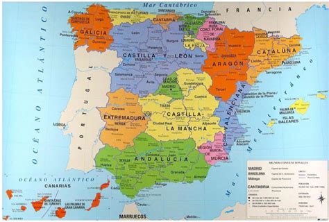 Mapa De España Politico Con Comunidades Y Provincias Descargar E