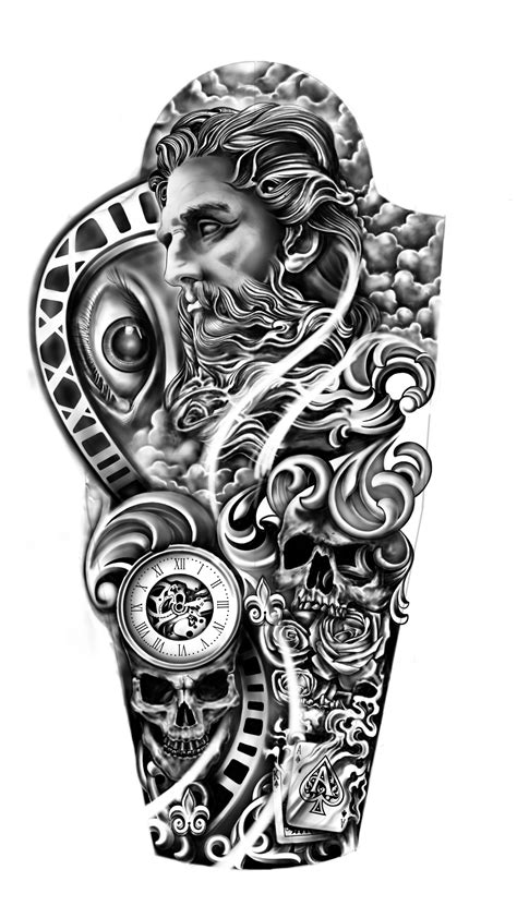 Full Sleeve Tattoo Design Stencils