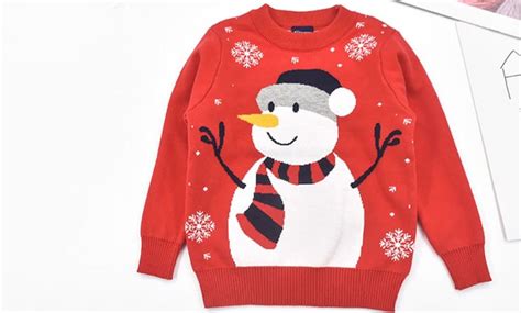 Kids Snowman Christmas Jumper Groupon Goods