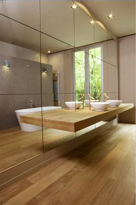Just follow our list of examples. 30 Cool Ideas To Use Big Mirrors In Your Bathroom - DigsDigs