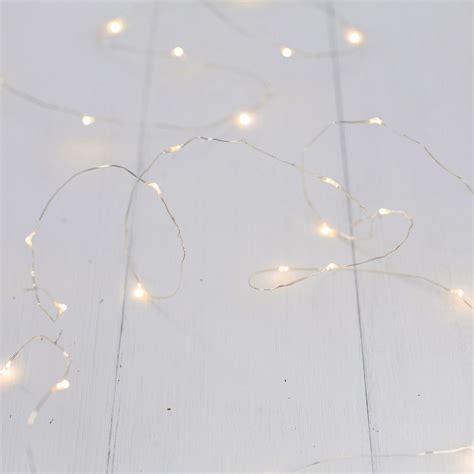 50 Warm White Led Micro Battery Outdoor Fairy Lights Outdoor Fairy