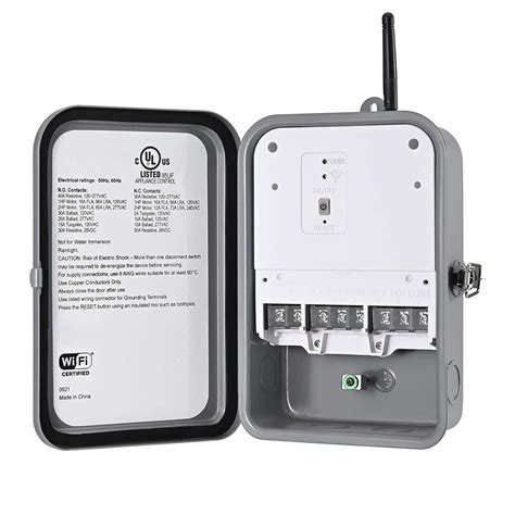 Dewenwils Outdoor Smart Wi Fi Outlet Box Heavy Duty 40a 120vac 2hp