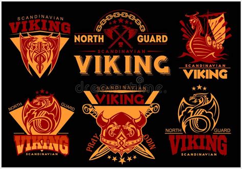 Los Guerreros Antiguos Escandinavos De Viking Envían Los Escudos De