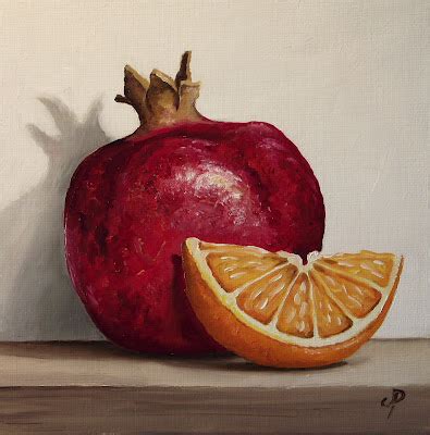 Jane Palmer Fine Art Pomegranate And Orange