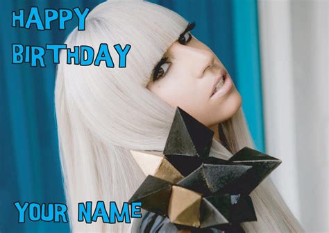Lady Gaga Birthday Card Celebrity