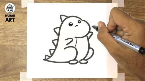 Cara Melukis Dinosaur Comel Lukisan Yang Mudah Youtube