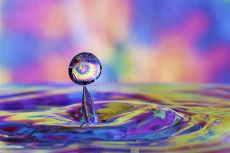 Colorful Water Drop And Splash Stock Photo Image Of Blue Liquid