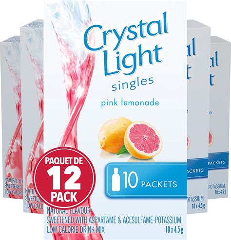 Crystal Light Singles Pink Lemonade 120 Packets 12 Boxes Of 10