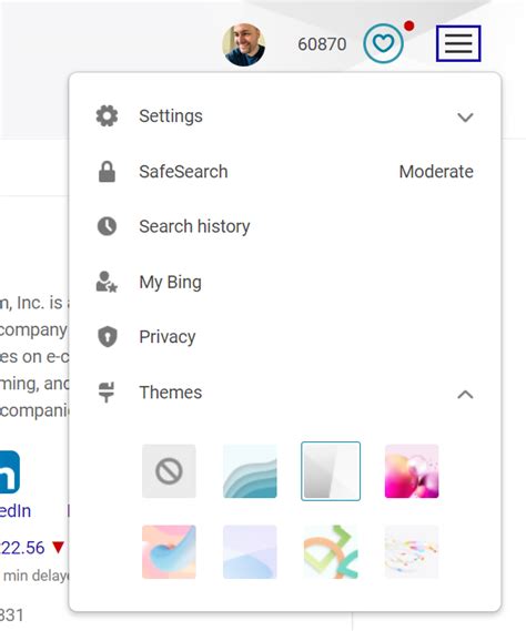 Microsoft Bing Search Adds Themes Market Ology