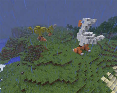 Chocobos In Minecraft By Aurora Xatu On Deviantart
