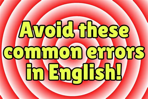 15 Common Errors In English Espresso English