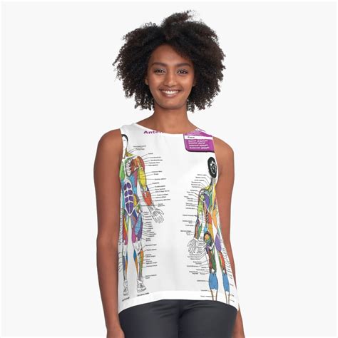 Female Muscle Diagram Anatomy Chart Sleeveless Top For Sale By