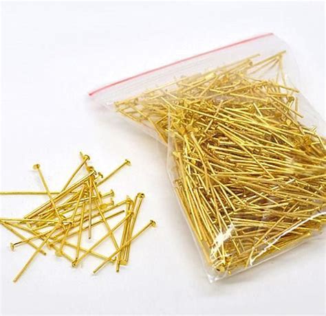 Gold Tone Flat Head Pins 30cm 450 Pieces Pin28 Jewelry Making