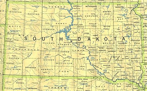 Map Of South Dakota Political Map Karten Und