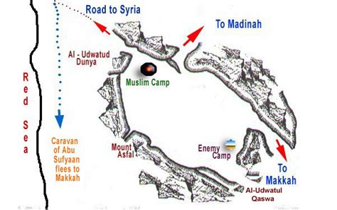 Battle Of Badr Maps غزوة بدر Tasheel Tadrees