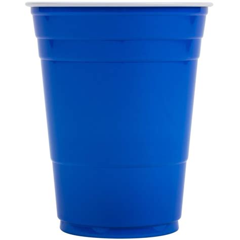 Solo Blue Cup Cold Plastic Party Cups Round Style 16 Ounce 100 Pack