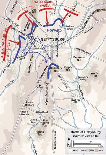 Five Gettysburg Maps By Hal Jespersen Civil War Cycling