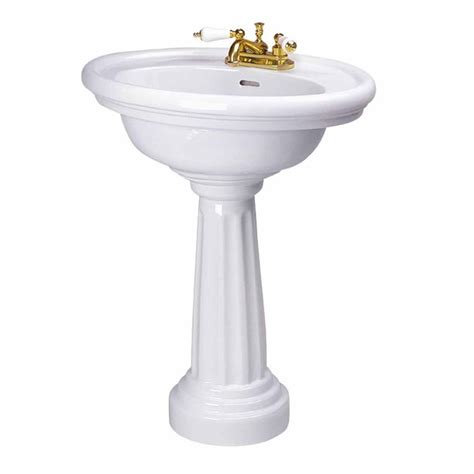 Bathroom Freestanding Pedestal Sink White China Deluxe Philadelphia