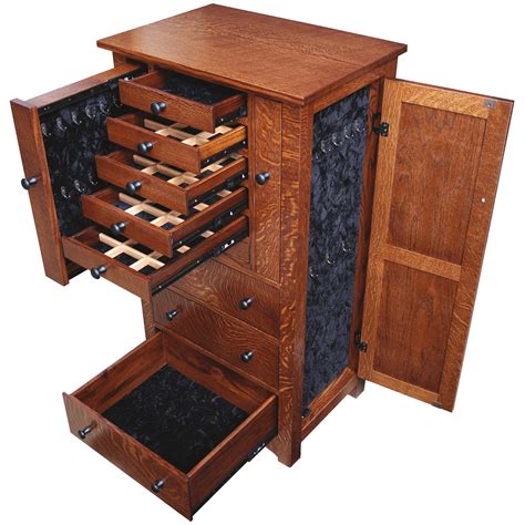 48 Deluxe Flush Mission Amish Jewelry Armoire Cabinfield