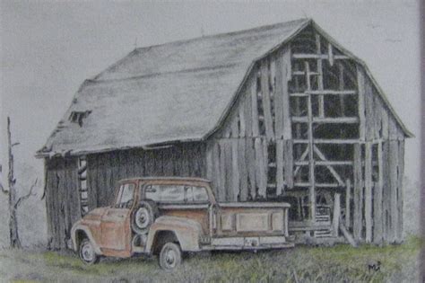 Pencil Sketches Of Old Barns Barn Pencil Drawing Gone But Not