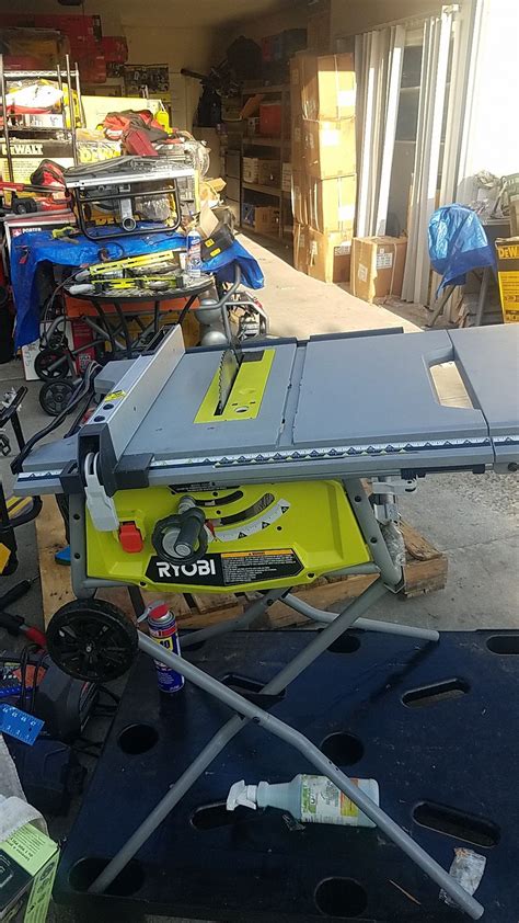 Ryobi 10 Inch Table Saw Expanded Capacity With Rolling Stand Model