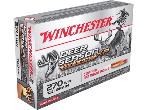 Winchester Deer Season Xp Copper Impact Ammo 270 Winchester 130 Grain