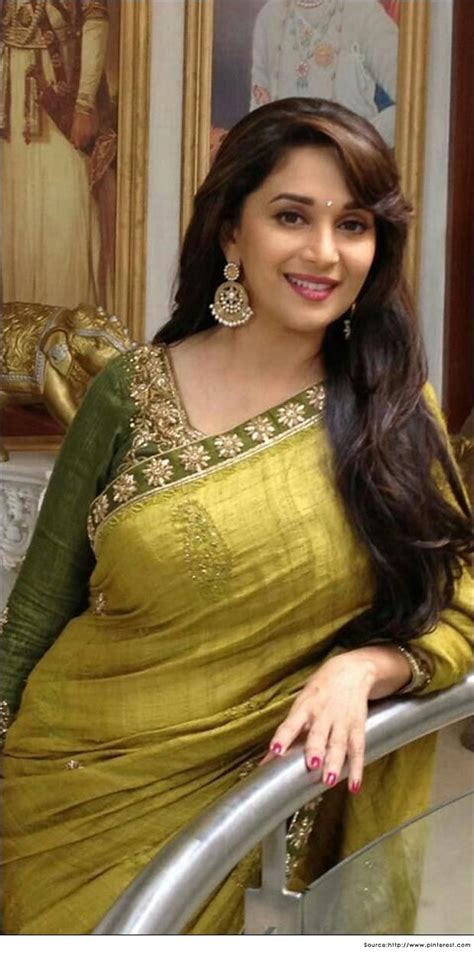 Bollywood Actress Madhuri Dixit In Saree Designer Sarees Bollywood Designer Sarees Saree