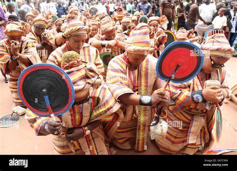 Yoruba Women Paying Homage To The Paramount Ruler Of Ijebu Land During
