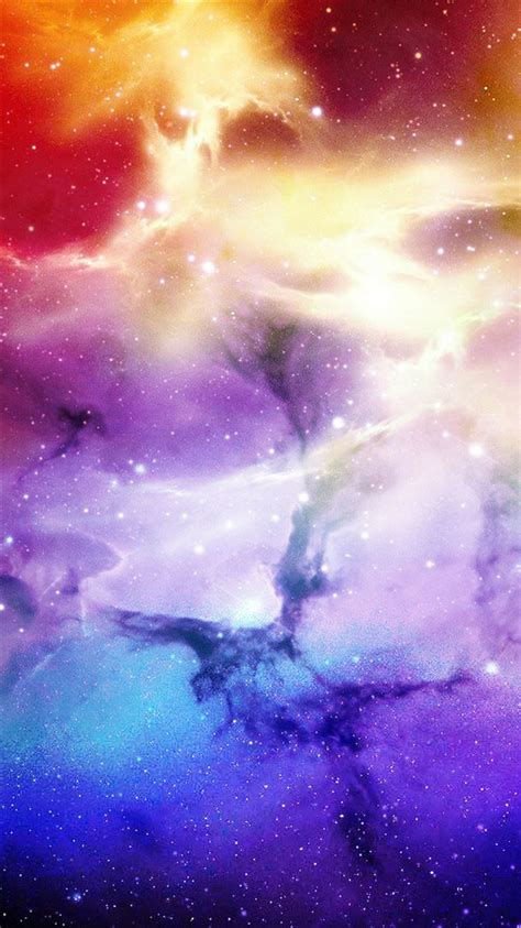Fantasy Shiny Colorful Nebula Outer Space View Iphone 8 Wallpapers Free