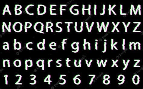 Premium Vector Distorted Glitch Font Alphabet Letters And Numbers