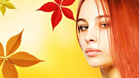 Leaves And Ladys Face Wallpaper Celebrities Wallpaper Better