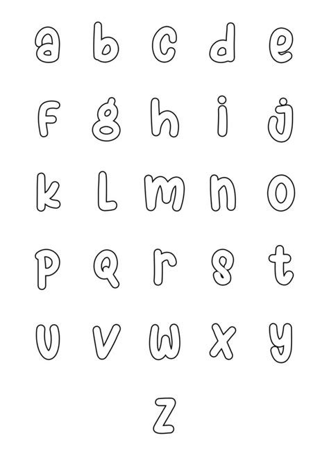 Free Printable Bubble Letters Lowercase Alphabet Set Bubble Letters