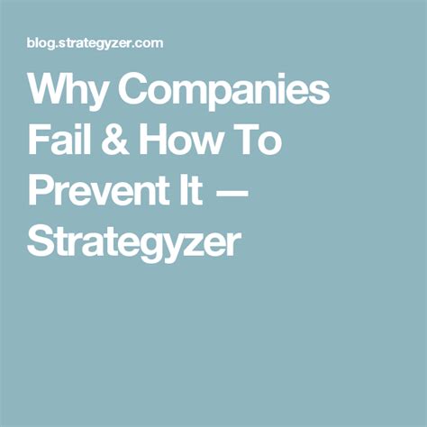 Why Companies Fail And How To Prevent It Fails Prevention Company