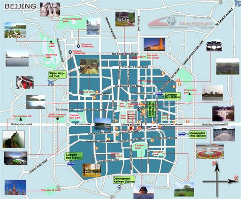 Detallado Mapa Turístico De Ciudad De Beijing Beijing China Asia