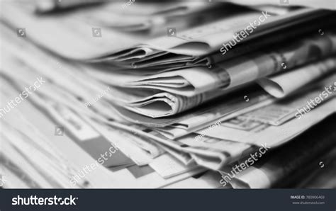 Pile Newspapers Stack Folded Side View Stock Photo 780906469 Shutterstock