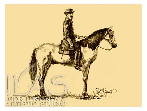 Robert E Lee On His Horse By Igor Lukyanov Pin Up Art