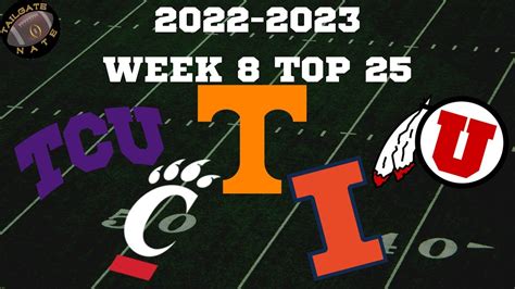 College Football Week 8 Top 25 Poll 2022 2023 Youtube