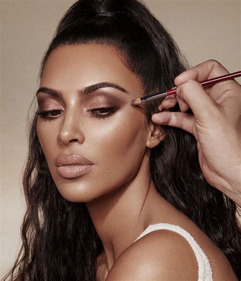 kim kardashian for kkwbeauty makeup look with neutral earth tones kimkardashian makeup kim k