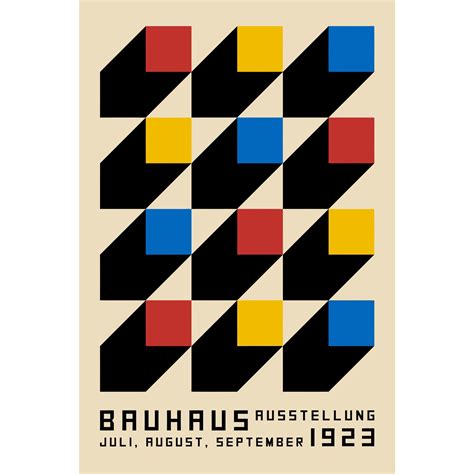 1923 Bauhaus Exhibition Poster Print Artwork Chairish