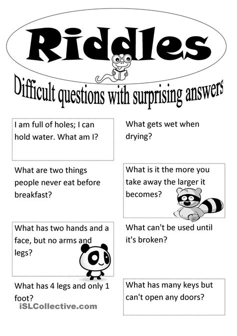 Easy Riddles With Answers In English Riddles Time