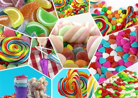 Candy Sweet Lolly Sugary Collage Stock Photo Image Of Confectionery