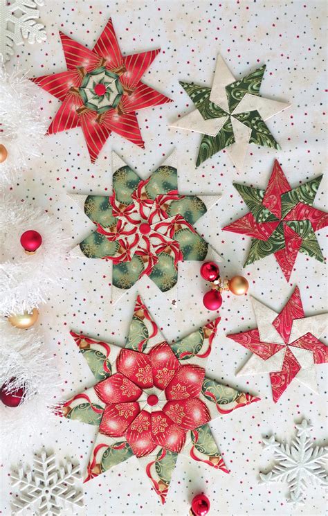 Fabric Star Ornaments Getas Quilting Studio