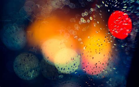 1920x1200 Bokeh Color Drops Glass Lights Rain Water Window