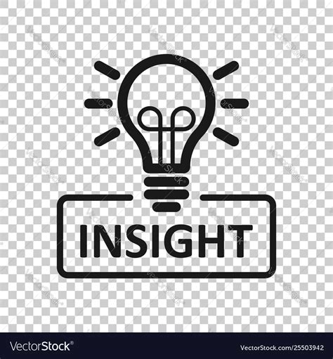 Insight Icon In Transparent Style Bulb Royalty Free Vector