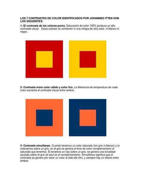 Los 7 Contrastes De Color Identificados Por Johannes Itten Son Los