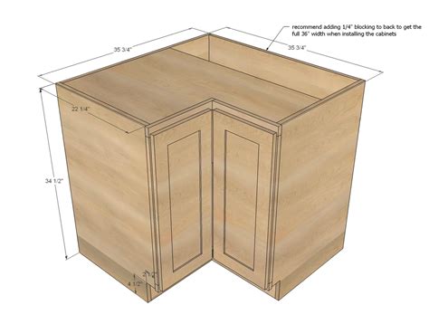 For example, some cabinets have diagonal corners. Ana White | 36" Corner Base Pie Cut Kitchen Cabinet ...