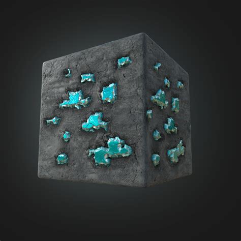 Artstation Diamond Ore Material For My Minecraft Resource Pack